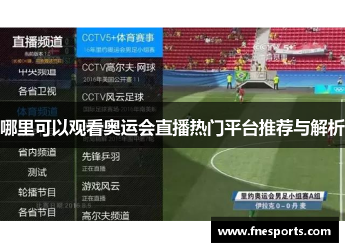 哪里可以观看奥运会直播热门平台推荐与解析 哪里可以观看奥运会直播热门平台推荐与解析